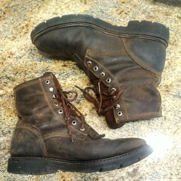 Cody James Mens Kiltie CWRR2 Brown Suede Lace Up Ankle Top Work Boots Size 11.5 - Picture 7 of 12